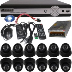 12 CCTV Avt Cameras with Avt Stand 16 Chan DVR Full Packege