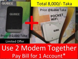 Qubee Pocket WiFi Router and Rover Modem