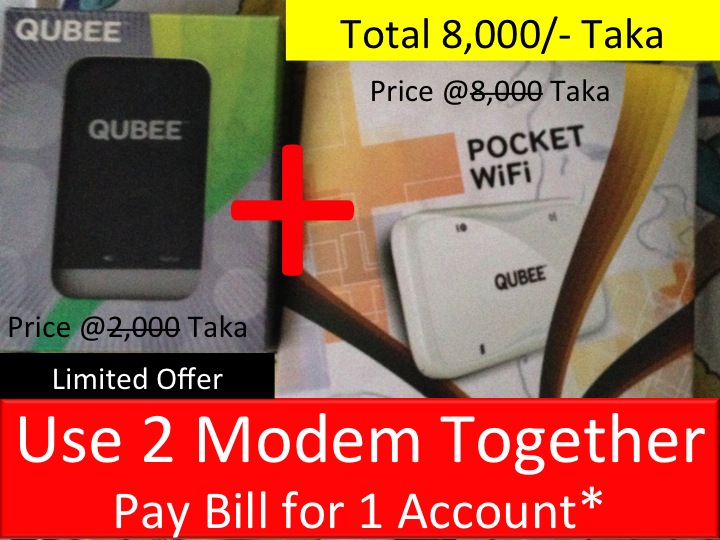 Qubee Pocket WiFi Router and Rover Modem large image 0