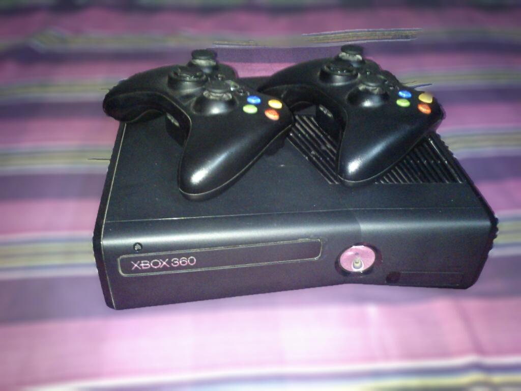 xbox 360 black slim large image 0