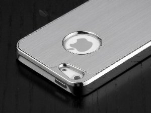 Luxury Brushed Metal Aluminum Chrome Hard Back Case Cover i5 large image 0
