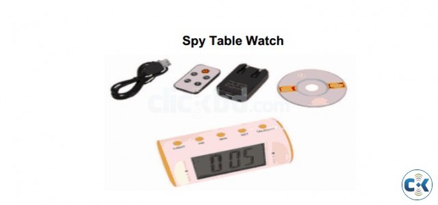 Spy Camera Table Clock large image 0