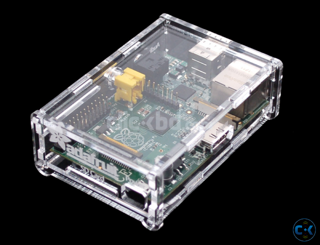 Raspberry Pi Model B with Transparent Case large image 0