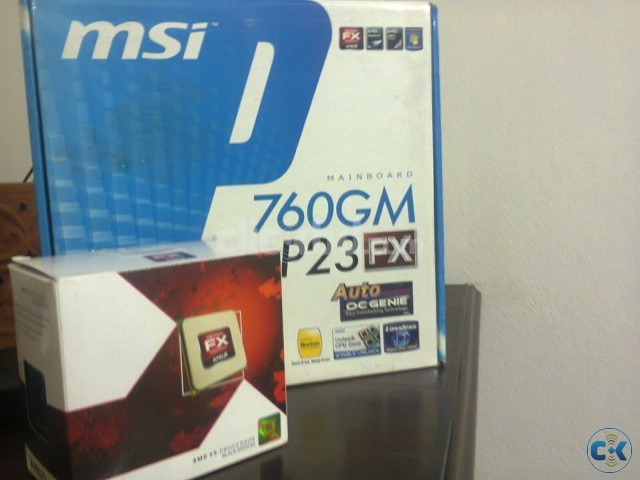 AMD Bulldozer 4100 MSI 760GM-P23 FX Board Call 01766242106 large image 0