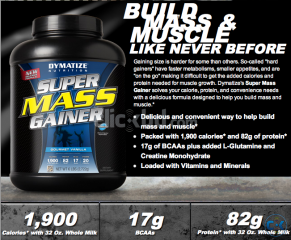 Dymatize Super Mass Gainer 6 lb Serious Weight Gainer 