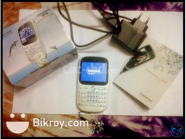 Symphony XT-10 qwerty white color with 1 button FB ARGENT  large image 0