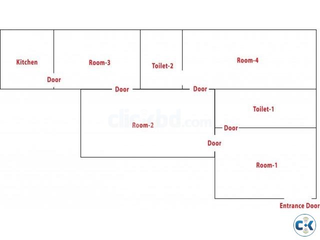 4 Rooms for 8 students or bachelors at Taka 21000.00 large image 0