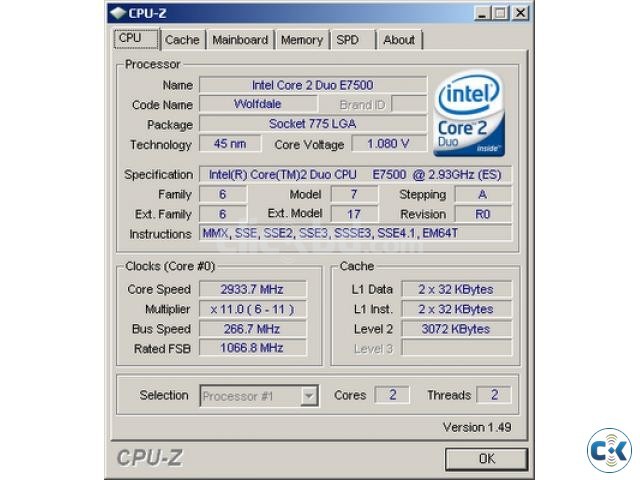 Core2 Duo E7500 Gigabyte 945 GCM 3GB DDR2 ram 400watt psu large image 0