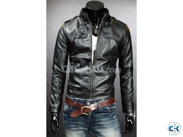 Genuine Leather Jacket For Men Black  large image 0