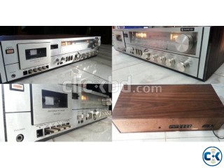 WOODEN BODY VU MITTER PURE VINTAGE AMPLIFIER JAPAN.