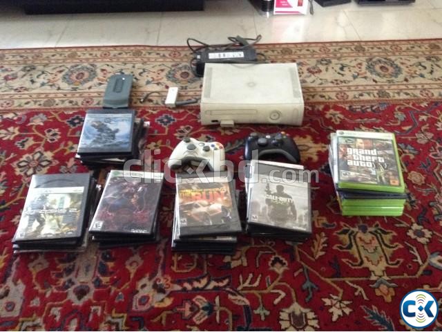 Xbox 360 Arcade with many games and accessories large image 0