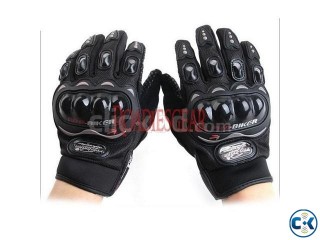 PRO BIKER BLACK MOTORCYCLE GLOVES Home Delivery Service 