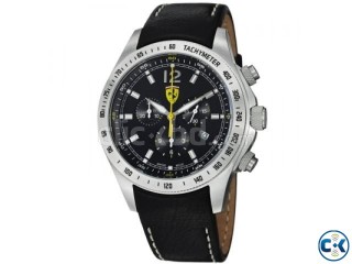 Ferrari Scuderia Chronograph Techymeter Rubber Black Belt