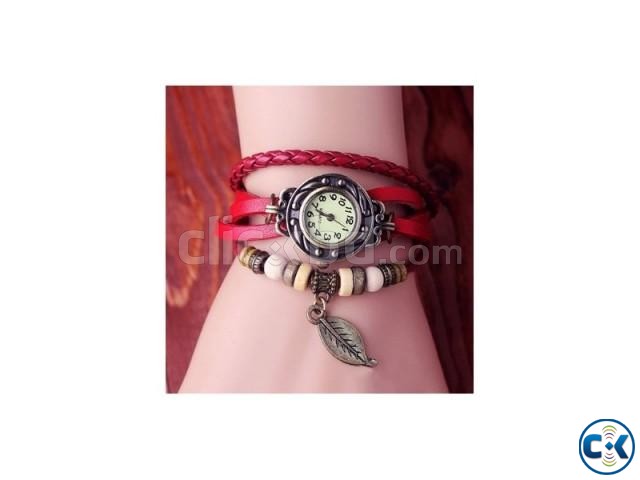 Women s Bracelet Tree leaf Decoration Quartz Wrist Watch large image 0