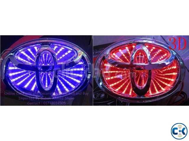 3D LED Car Decal Logo Light Color Auto Led Lamp For TOYOTA large image 0
