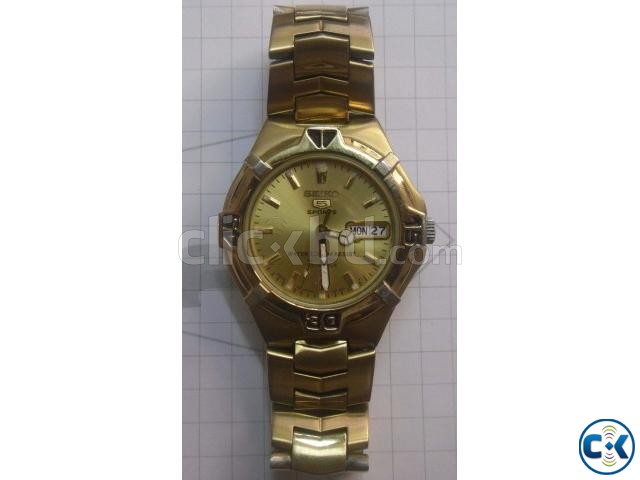 Seiko 5 Men s SNZE14K1 Sports Gold Tone large image 0