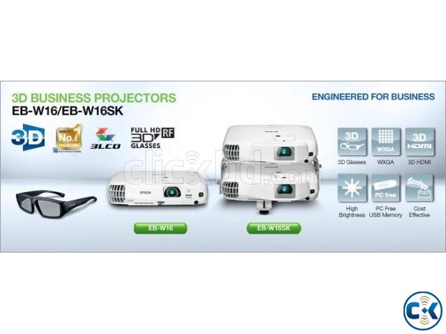 Epson EB-W16SK WXGA Full 3D 3000 ANSI Lumens Business Projec large image 0