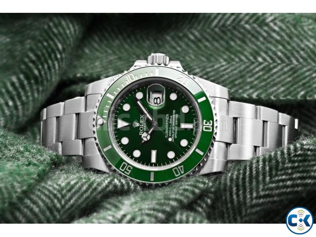 Rolex Submariner Date Green Bezel with box warranty large image 0
