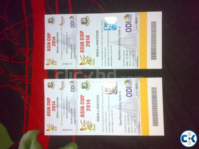 INDIA VS PAKISTAN ASIA CUP TICKET large image 0