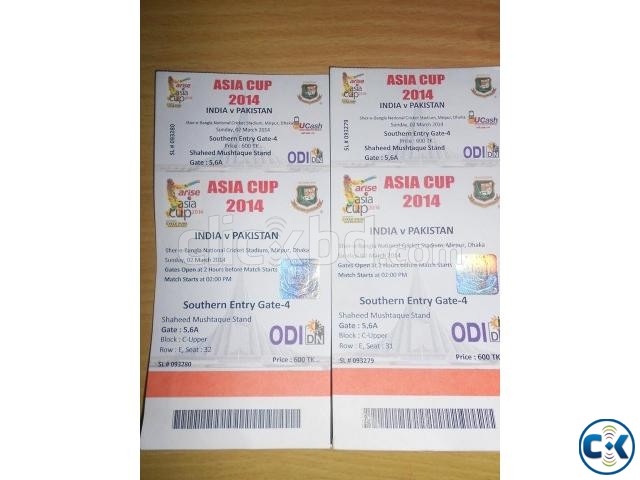 INDIA VS PAKISTAN ASIA CUP TICKET large image 0