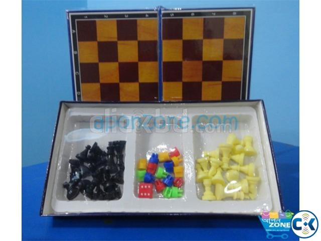 3 in 1 Mini Chess Ludo Snake Ludo Set large image 0