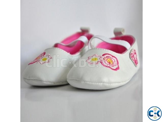 Pink Flower Baby Girl Shoes large image 0