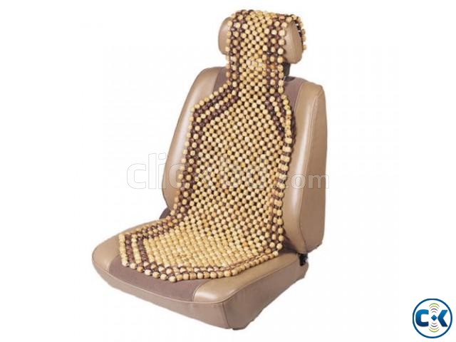 Car Beaded Seat Cushion Wooden large image 0