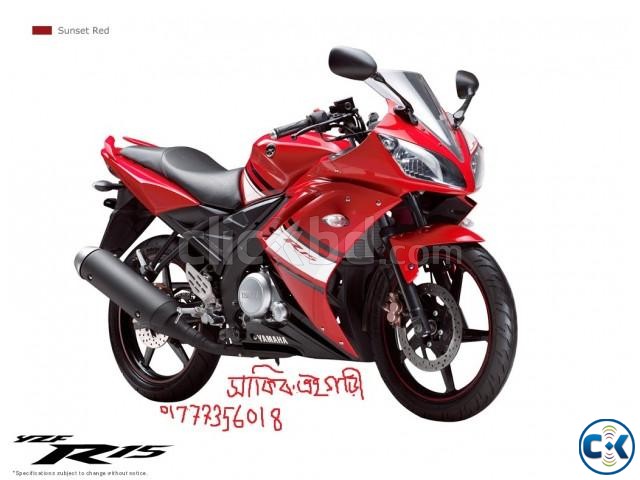 Yamaha R15 150cc red color.showroom conditio large image 0