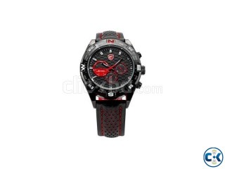 SHARK Black Leather Strap Army Sport