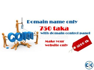 Website Design 5000 Tk Domain name only Tk.750