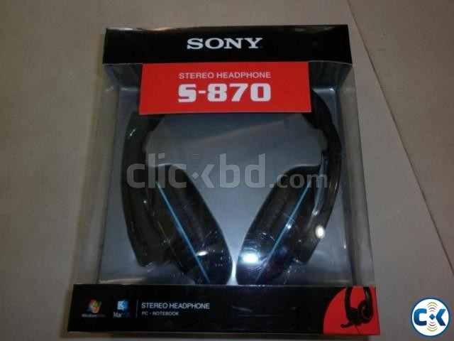 NEW INTACT Sony S-870 Headphone with 6 months warranty large image 0