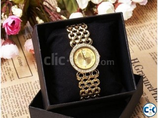 Classic 18K Gold Plated Quartz Crystal Women s Lady Bracelet