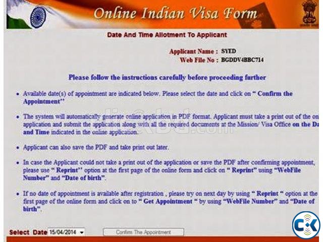 indian visa appointment date large image 0