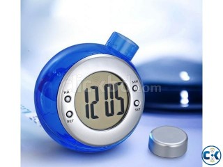 Water Power Digital LCD Clock Round Shape 