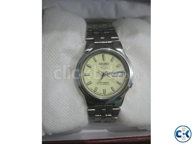 Seiko 5 watch for men radium dial  large image 0