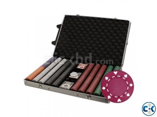 Brybelly 1000Count Suited Poker ChipSet Rolling AluminumCase