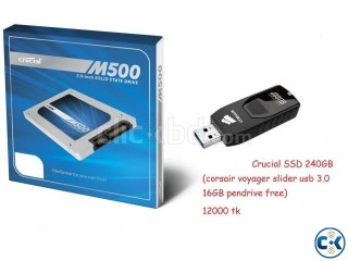 Crucial ssd 240gb Corsair Voyager Slider Pen Drive