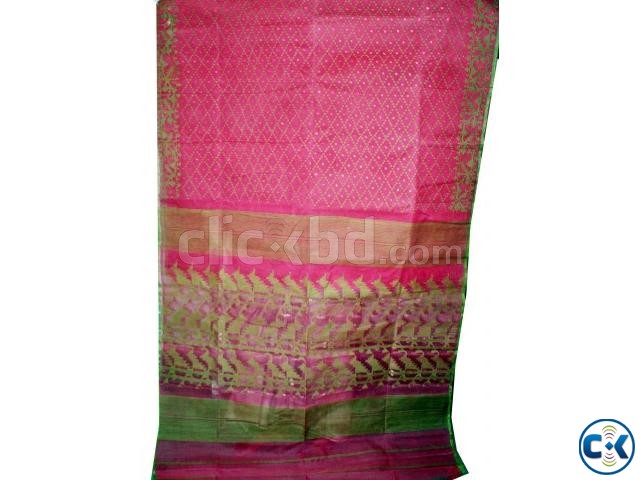 Jamdani Saree Green Hexa Excelusive large image 0