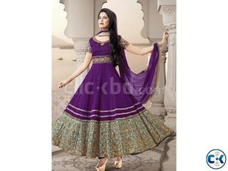 Captivating purple floor length anarkali suit