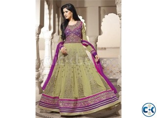 Ravishing mahendi floor length anarkali suit