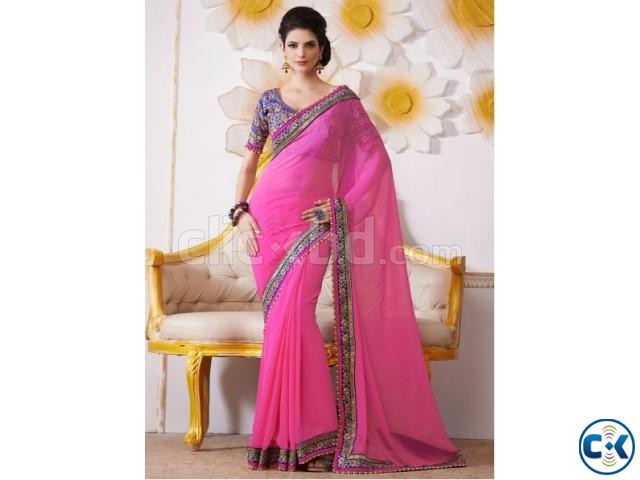 Online saree shopping USA admirable hot pink bamber large image 0