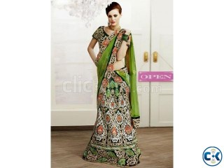 Ravishing Green Velvet Lehenga Choli