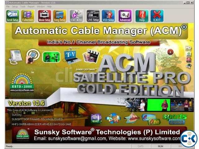 ACM Sat Pro Gold 13.6 Best Indian Cable Tv Soft large image 0