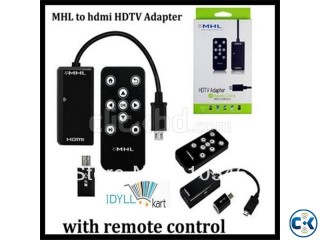 Micro USB Type Hdtv Adapter MHL with Remote Control