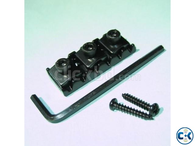 Guitar Locking Nut For Floyd Rose Tremolo Bridge BLACK large image 0