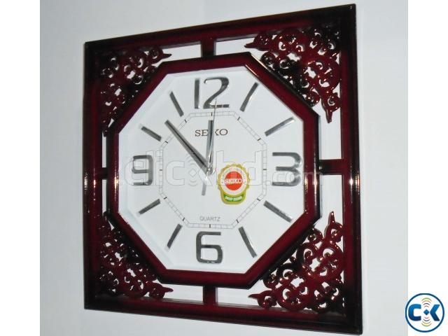 Seiko white Color Wall Clock large image 0