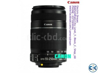 CANON EF-S 55-250mm f 4-5.6 IS Lens .