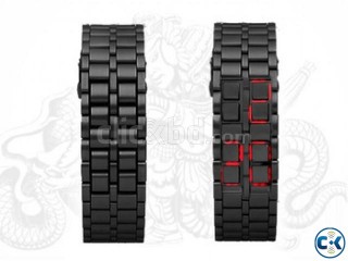 Samurai Alloy couple led watch 