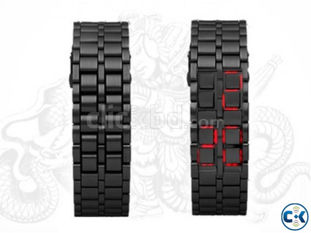 Samurai Alloy couple led watch  large image 0