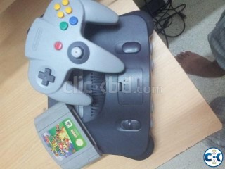 Original Classic N64 With Super Mario 64 Casset